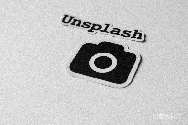 高清摄影 Unsplash文本和相机贴纸的特写