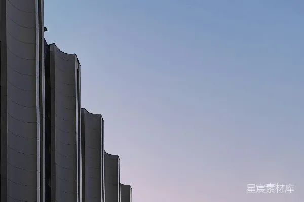 高清摄影 一排并排矗立的高楼大厦