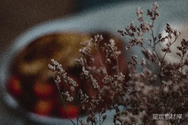 高清摄影 一个装满花的花瓶放在桌子上。