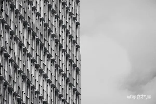 高清摄影 白色和黑色混凝土建筑