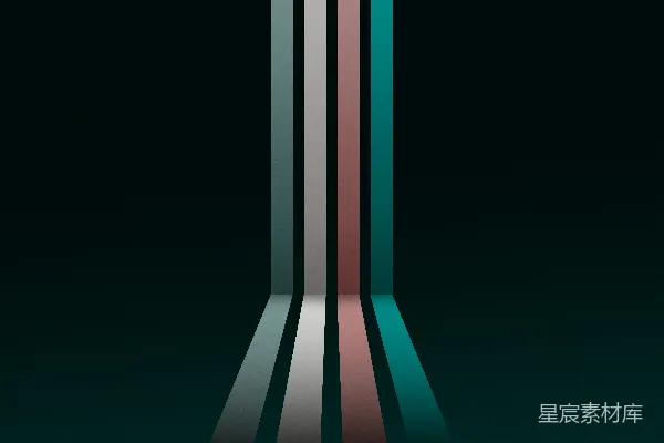 高清摄影 在黑色背景上的一组彩色线条