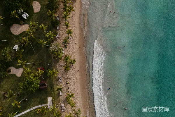 高清摄影 海滩和海洋的空中俯瞰图
