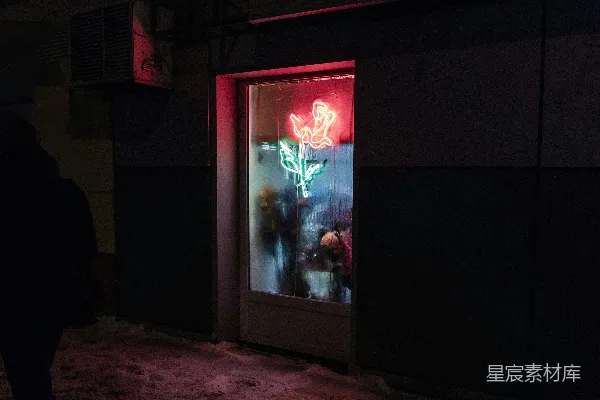高清摄影 红色灯饰花墙装饰