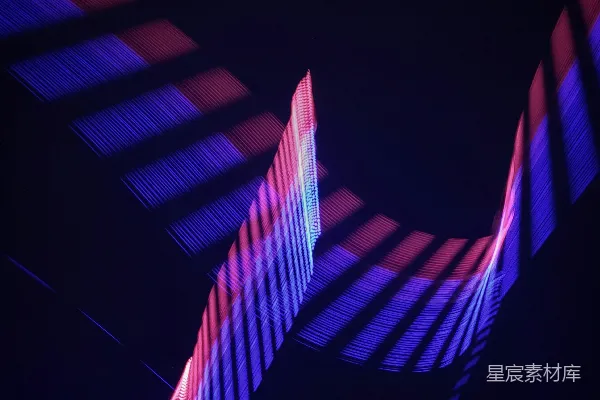 高清摄影 蓝色和粉红色调的抽象光迹