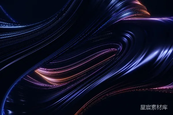 高清摄影 深色背景上有波浪线的图案