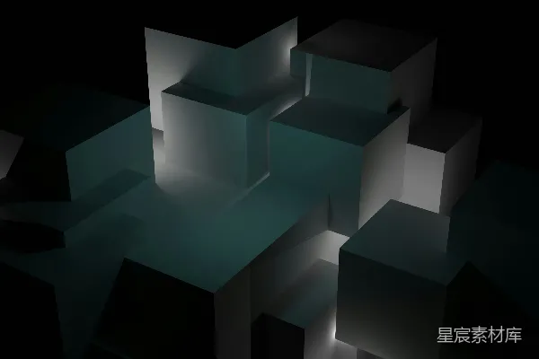 高清摄影 一张黑白色调的方块在黑暗中拍摄的照片