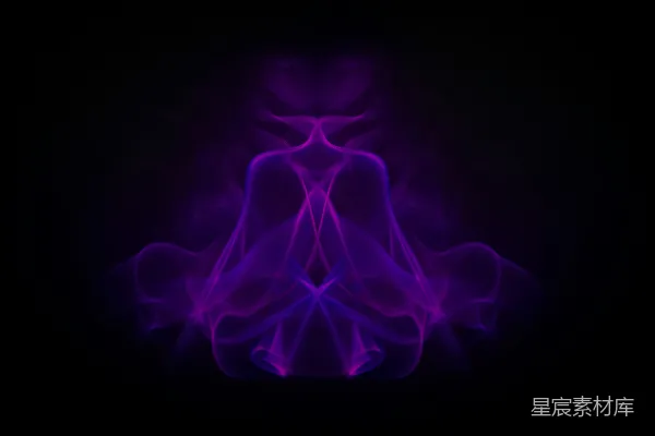 高清摄影 黑色背景上的紫色烟雾图案