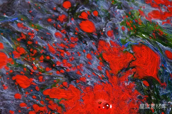 高清摄影 一幅红花绿叶的画作