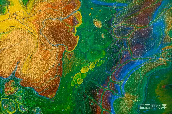 高清摄影 绿色和棕色抽象画