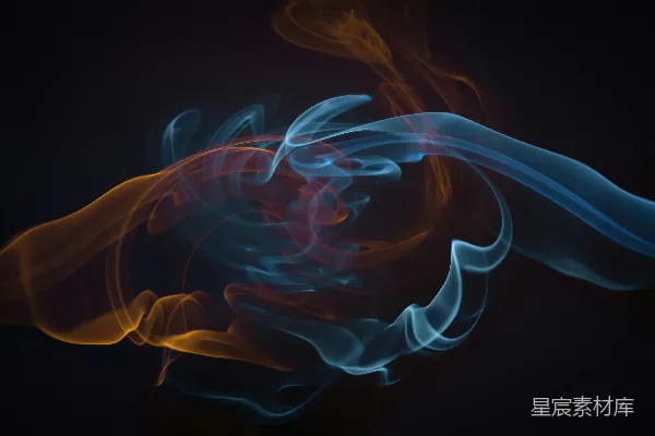 高清摄影 一张黑色背景上烟雾的特写照片