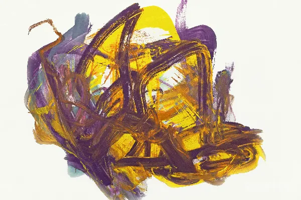 高清摄影 一幅黄色和紫色相间的抽象画