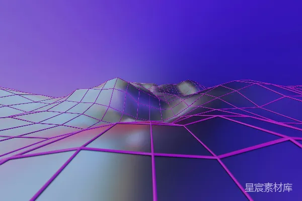 高清摄影 一张远处的山的计算机生成图像