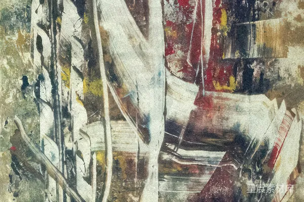 高清摄影 一幅画着港口中的帆船的画。