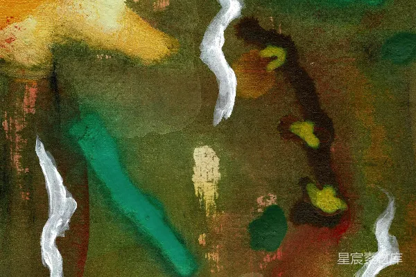 高清摄影 黄色和多色抽象画
