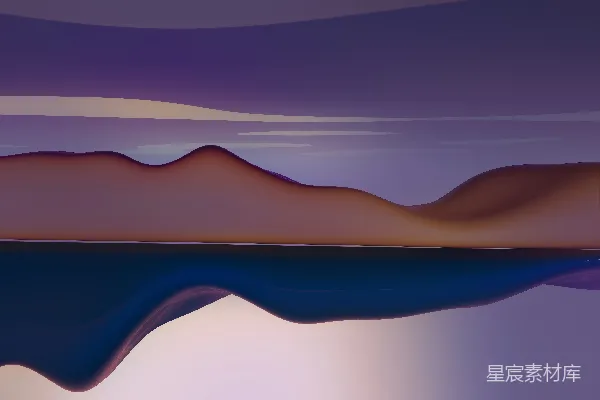 高清摄影 抽象风景画，带有紫色和蓝色的色调
