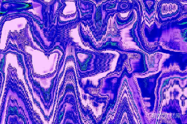 高清摄影 充满活力的抽象图案，带有扭曲的紫色、蓝色和绿色色调。