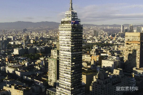 高清摄影 白天城市建筑物的空中俯视图
