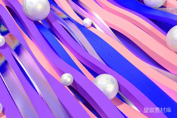 高清摄影 一群白色的球放在紫色和粉红色的背景上。