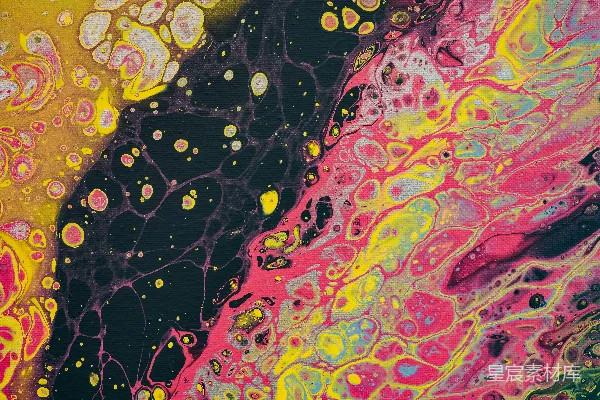 高清摄影 黄、粉红和绿色的抽象画