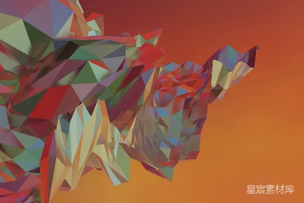 高清摄影 一幅带有天空背景的山的抽象画