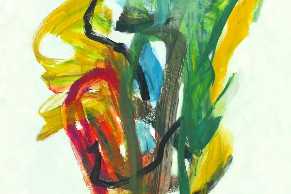 高清摄影 一幅绿、黄、红相间的植物画