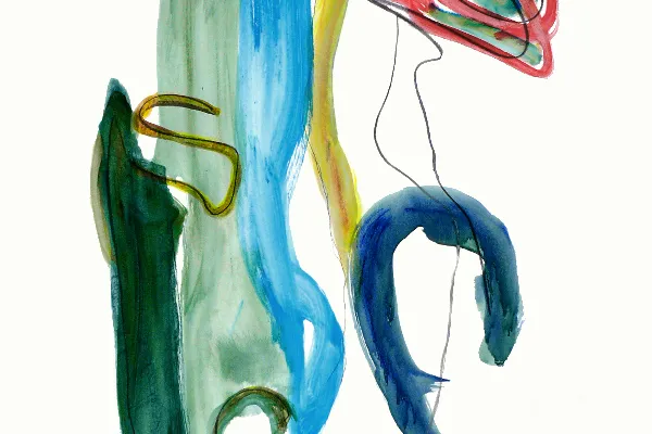 高清摄影 一幅由不同颜色的物体组成的画。