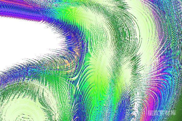 高清摄影 动态的绿色、紫色和蓝色的抽象漩涡。