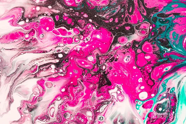 高清摄影 粉白抽象画