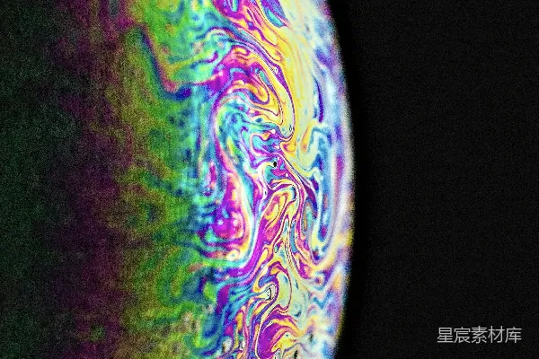 高清摄影 紫色、绿色和蓝色的星球