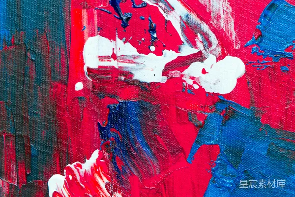 高清摄影 红蓝白抽象画