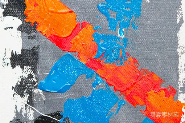 高清摄影 蓝白红抽象画