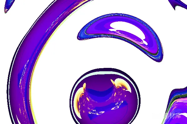 高清摄影 白色背景上的紫色和蓝色抽象形状