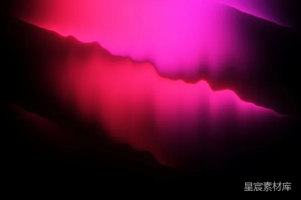 高清摄影 绚丽的粉红和紫色北极光在黑暗的夜空中闪耀。