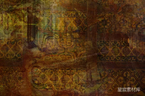 高清摄影 一幅画中，一位女士坐在长椅上的画作。