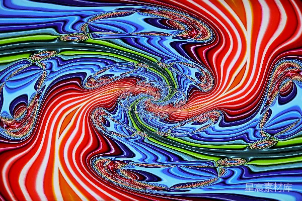 高清摄影 橙色、绿色和蓝色的抽象画
