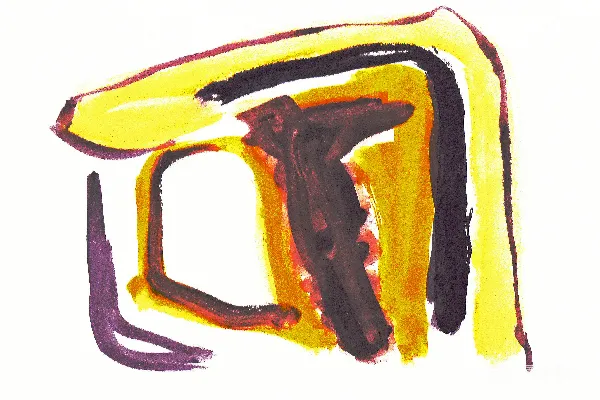 高清摄影 一幅黄色和黑色的物体的图画