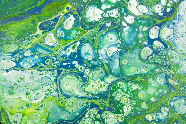 高清摄影 绿色和白色抽象画