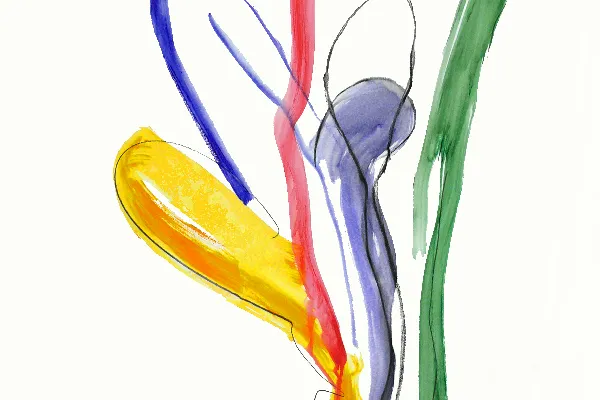 高清摄影 一幅黄色香蕉和绿色香蕉的画。