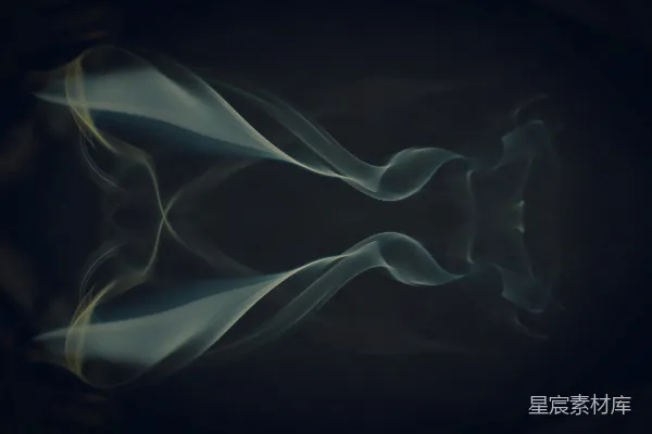 高清摄影 烟雾在黑暗中飘散。