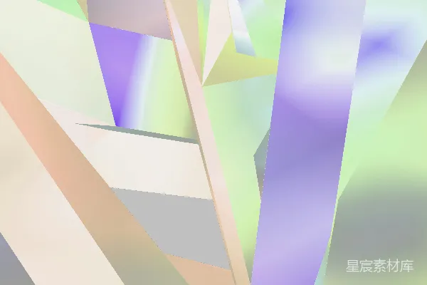 高清摄影 抽象的几何形状，配有柔和的颜色和光的反射效果。