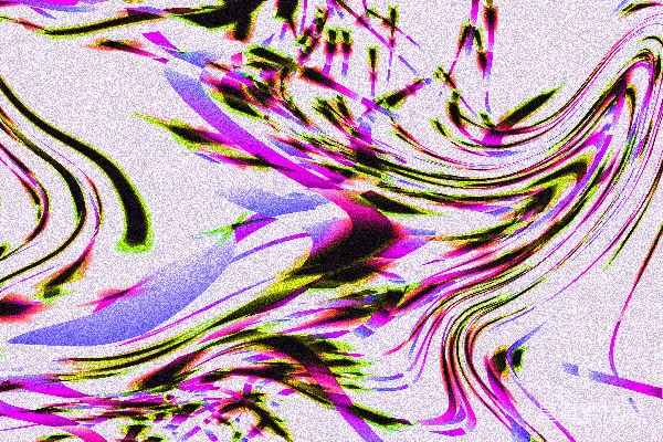 高清摄影 鲜艳的抽象液体在紫色、黑色和黄色中漩涡翻滚。