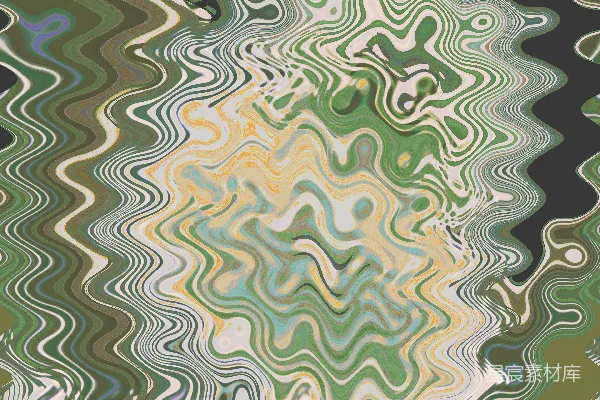 高清摄影 抽象的波浪图案，带有绿色和白色的颜色。