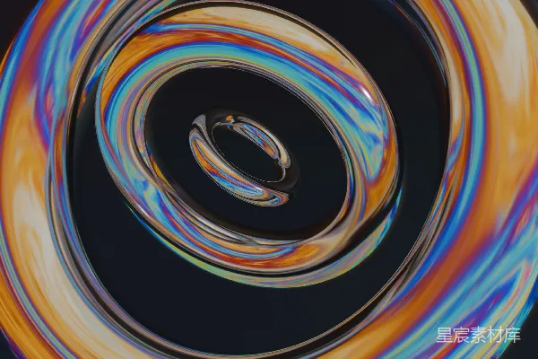高清摄影 一幅黑色背景上的圆形物体的抽象图。