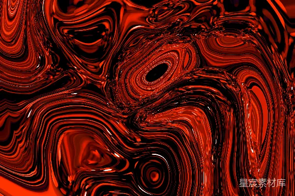 高清摄影 抽象的红黑旋涡液态图案