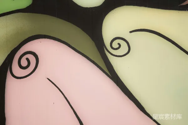 高清摄影 一幅女孩的卡通画
