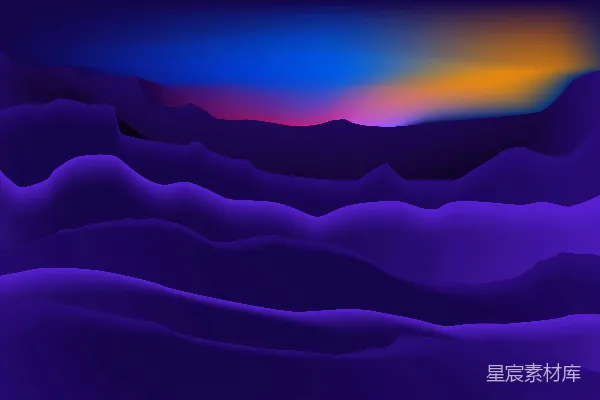 高清摄影 一座山脉的夕阳景色