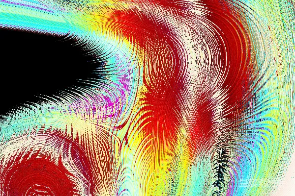 高清摄影 抽象的多彩漩涡纹理，黑色背景