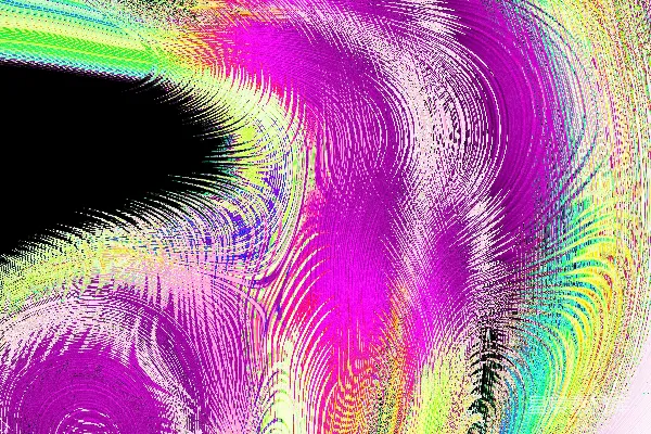 高清摄影 抽象的漩涡状粉红、绿色和黄色的色彩。