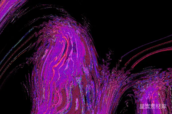 高清摄影 黑色背景上有紫色和粉色的漩涡图案。