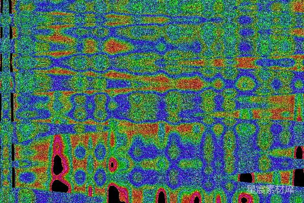 高清摄影 抽象的蓝色、绿色和粉色波浪线图案。
